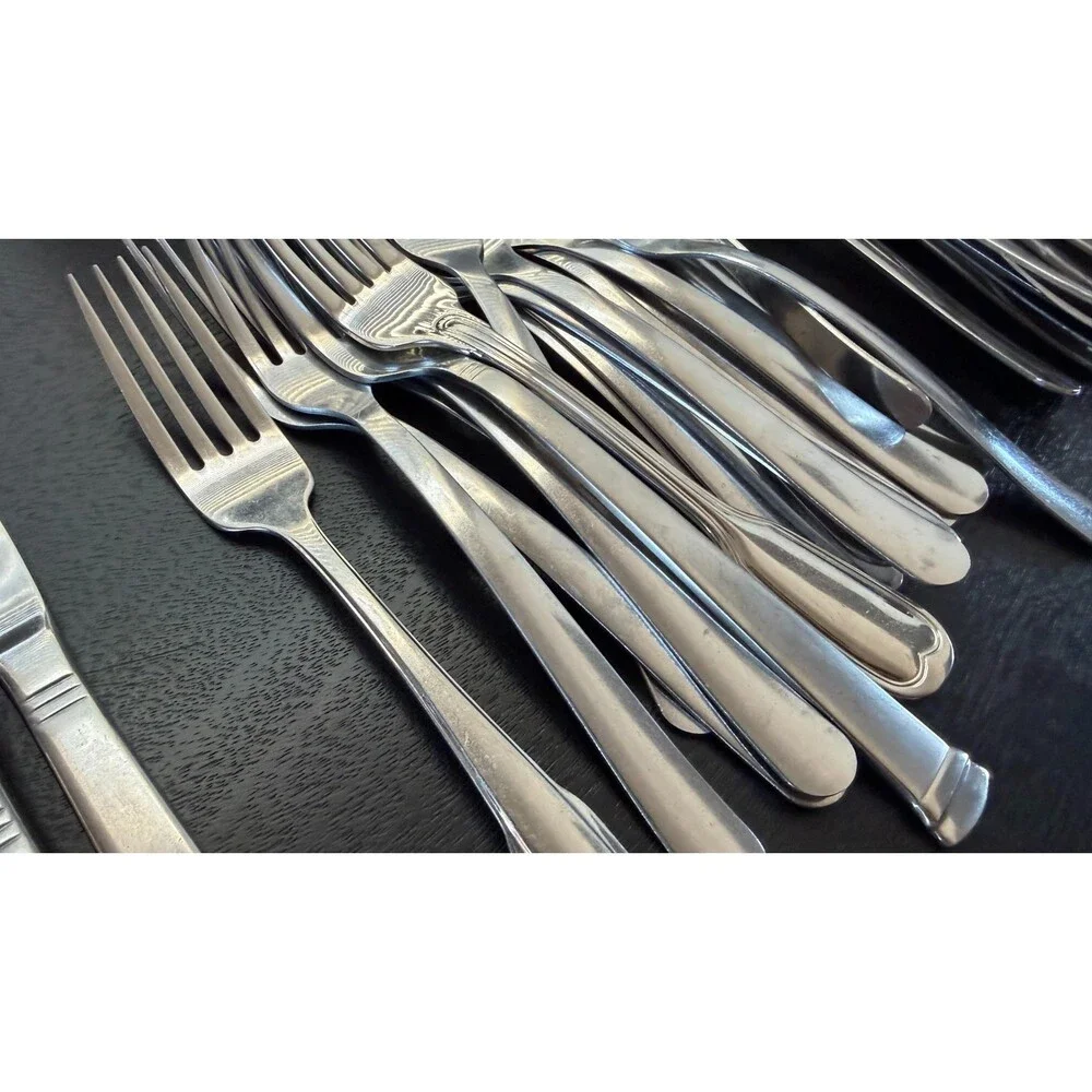 68pc Mixed Stainless Steel Flatware‎ Lot Tramontina Northland Assorted